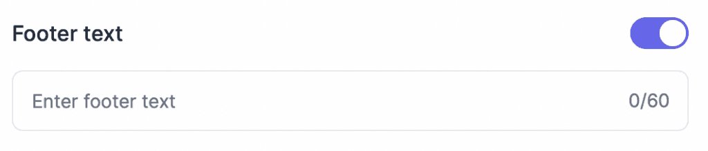 footer text