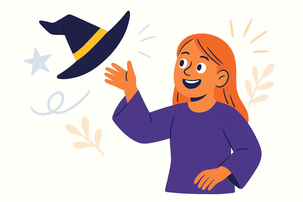 tossing witch hat