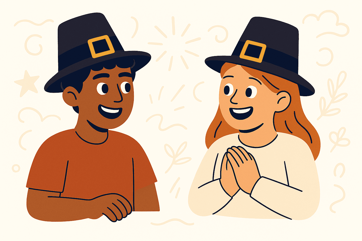 two pilgim hats